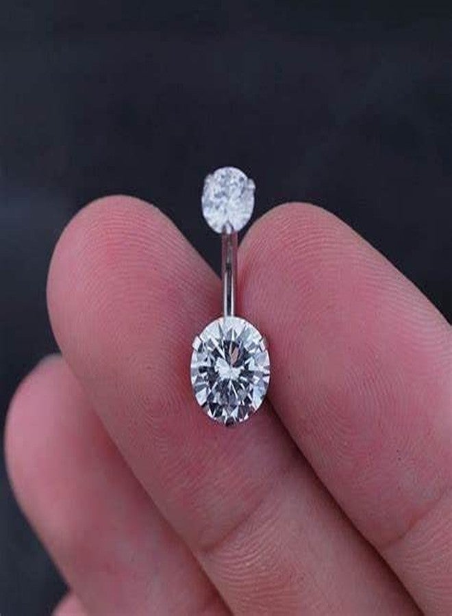 MODRSA Belly Button Ring Surgical Steel Hypoallergenic Belly Rings for Women Belly Button Piercing Jewelry Silver - Image 5